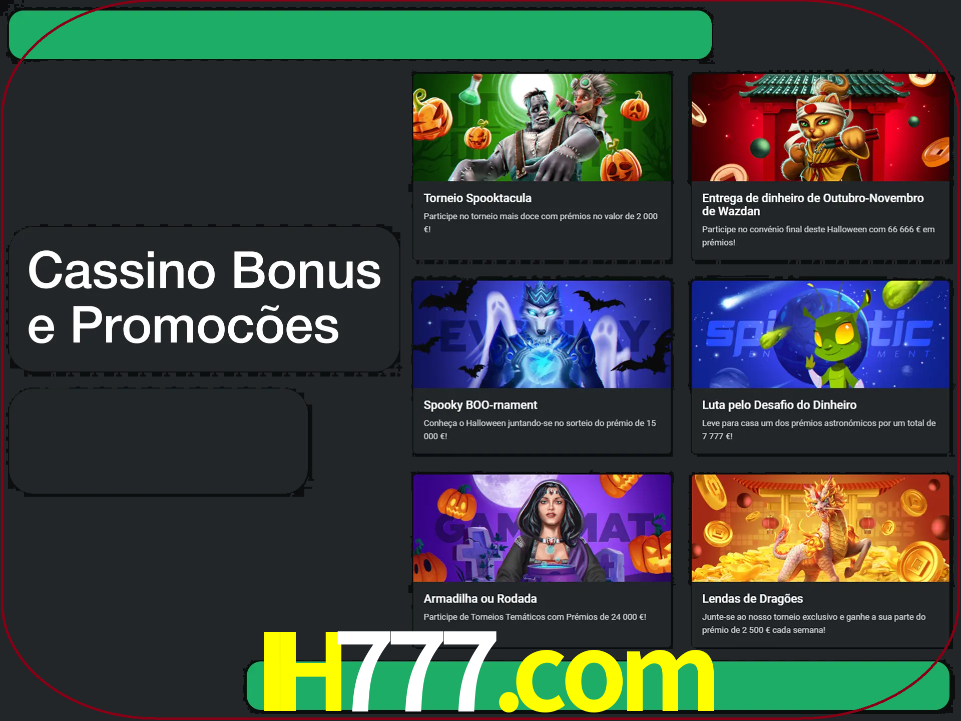 Verifique se há novos bônus de cassino para reivindicar.